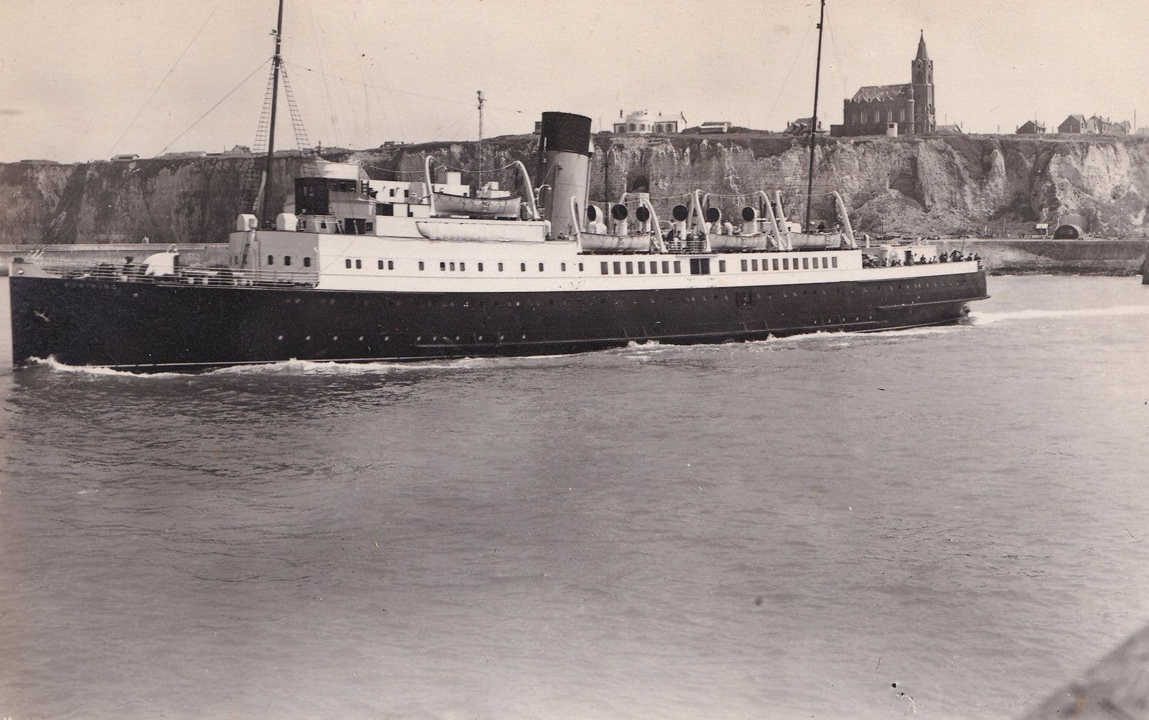 Worthing Steamer Ship Real Photo Old Postcard