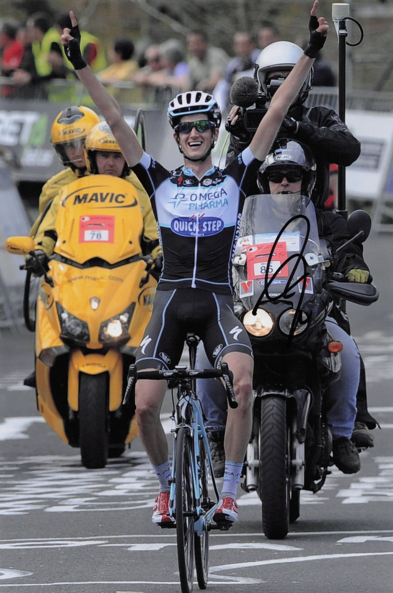 Wout Poels Dutch Cycling 2014 Basque Tour 12x8 Hand Signed Photo