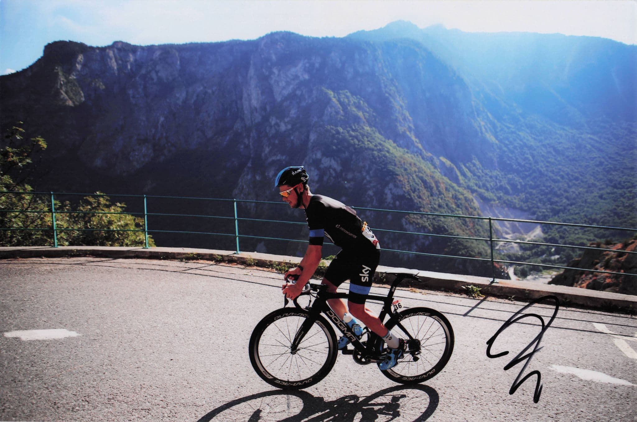 Wout Poels Dutch Cycling 2015 Tour De France 12x8 Hand Signed Photo