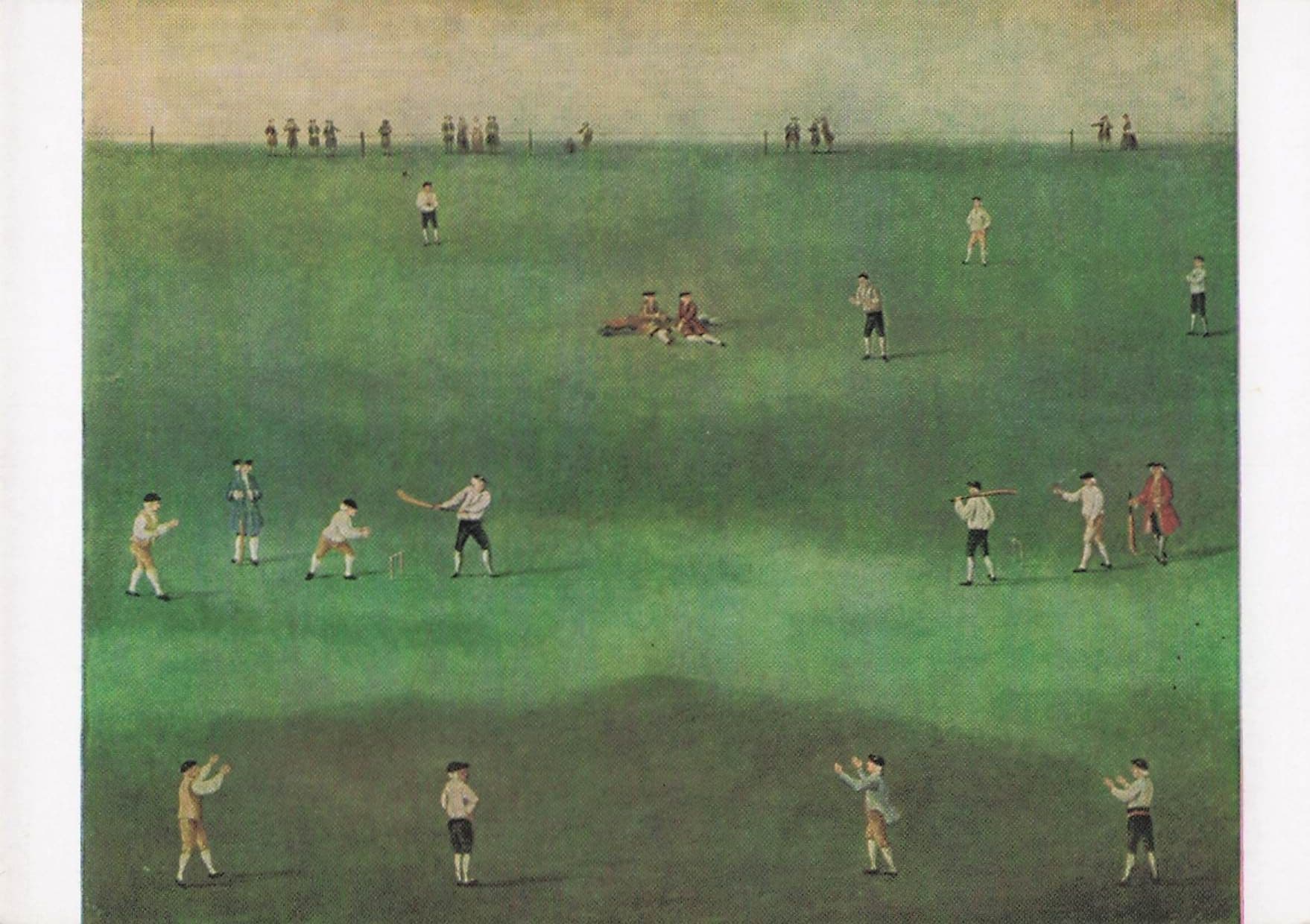 WR Coates The Cricket Match Tate Gallery Painting Postcard