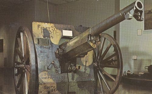 WW1 First USA Shot Fired Military Cannon Postcard