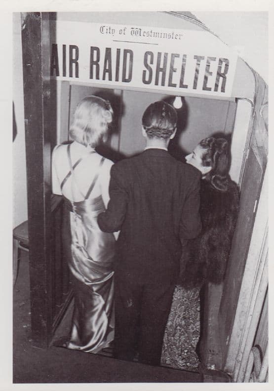 WW2 VE Victory Day Military Celebrations Bomb Air Raid Shelter London Postcard