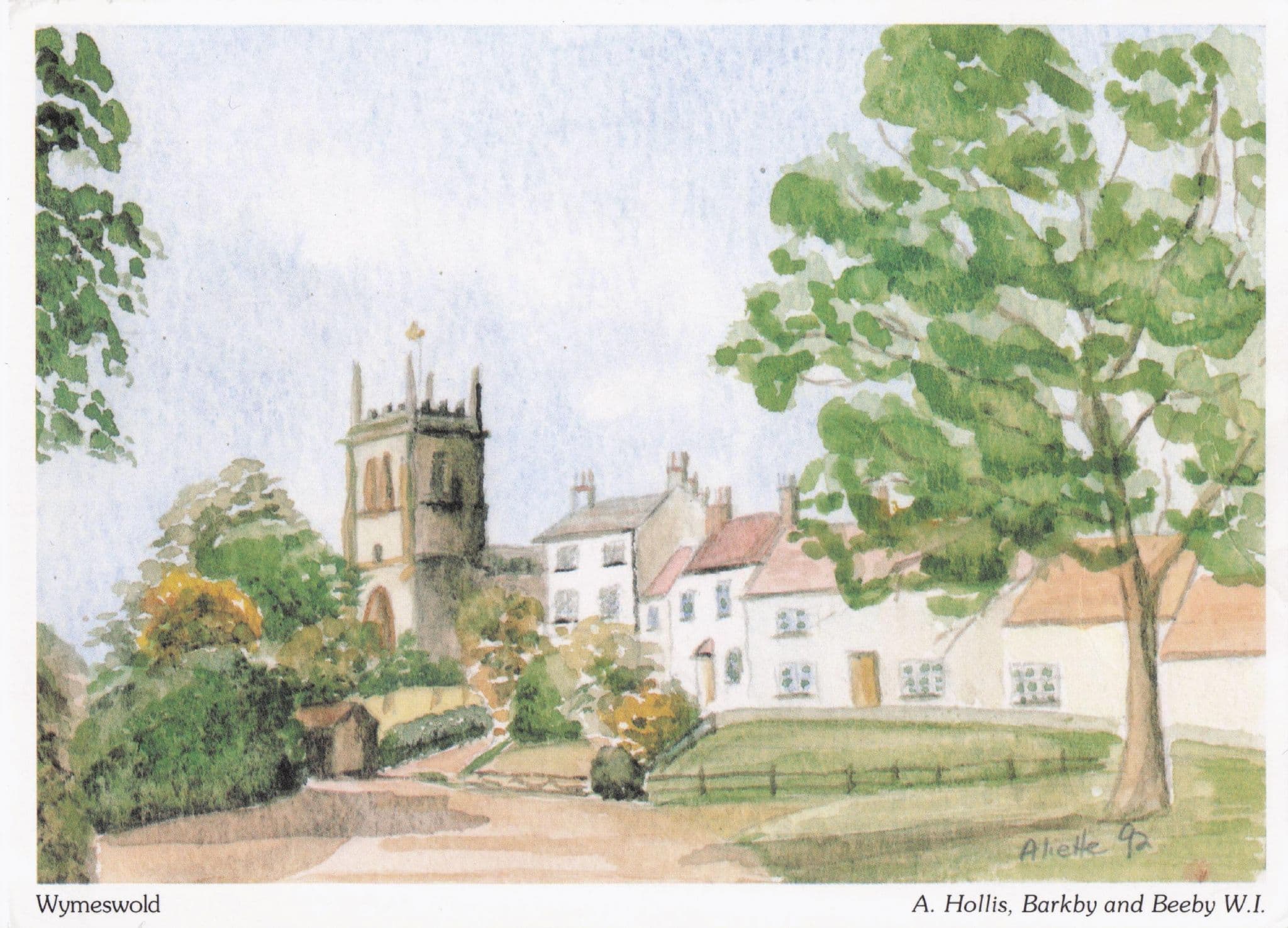 Wymeswold Church Leicester Women's Institute Painting Postcard