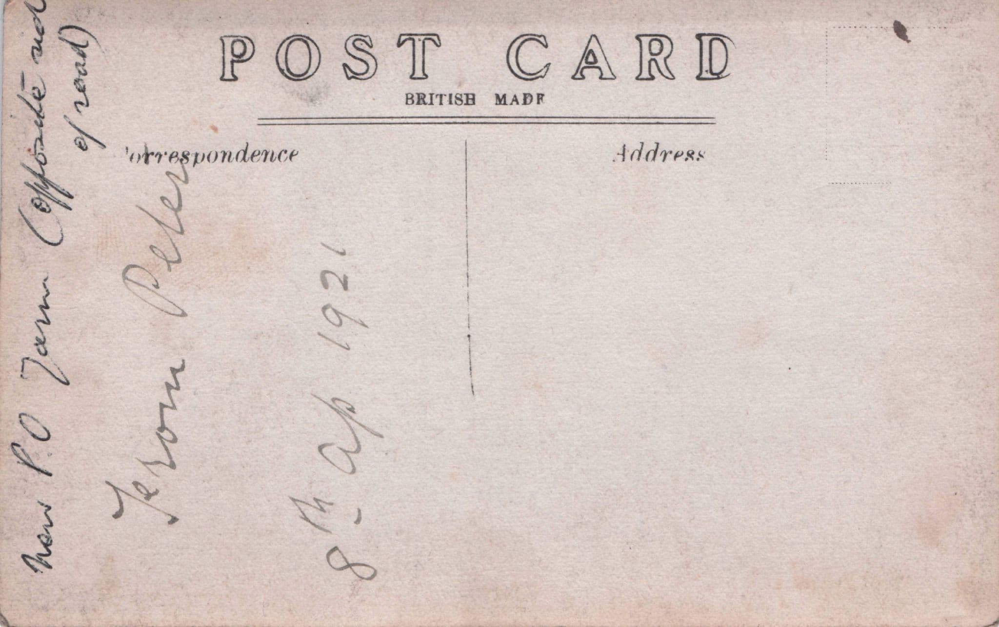 Yarm Old Post Office Security Guard & Dog 1921 Yorkshire Real Photo Postcard