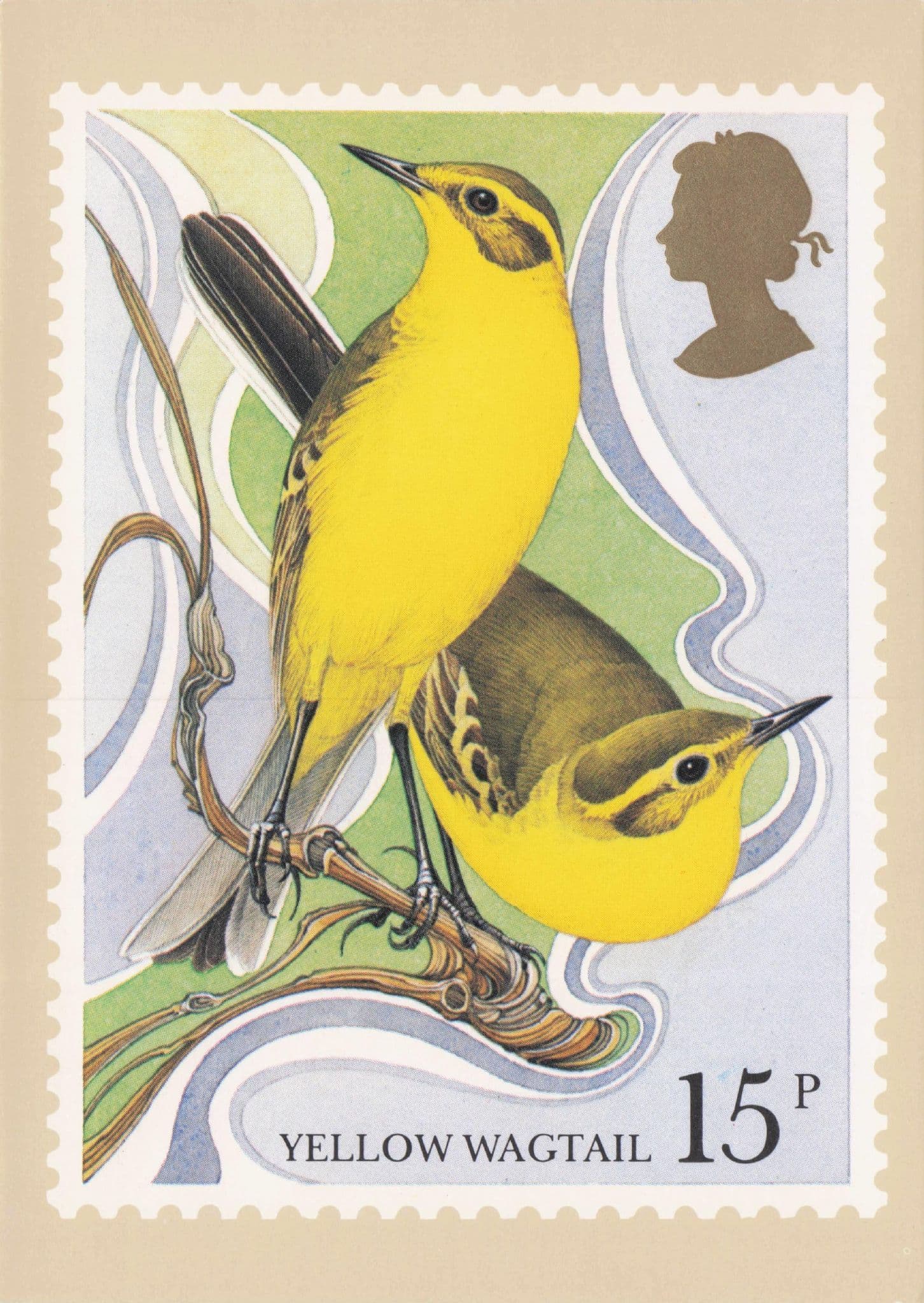 Yellow Wagtail Bird Painting First Day Cover Stamp Postcard