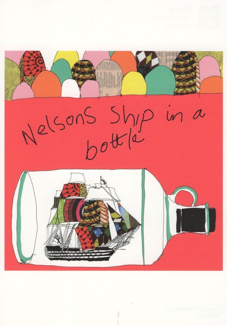 Yinka Shonibare Horatio Nelsons Ship In A Bottle Painting Postcard