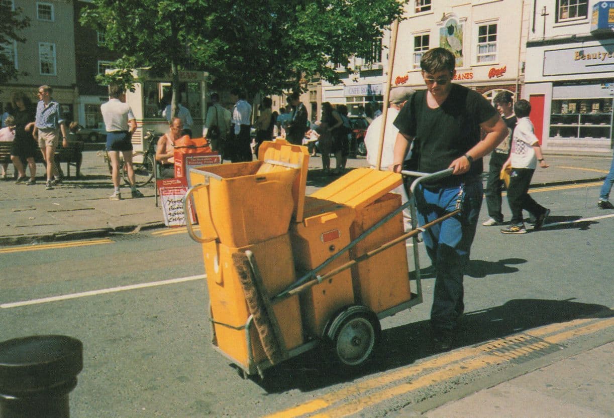 York Street Sweeper Refuse Collector Rare Postcard