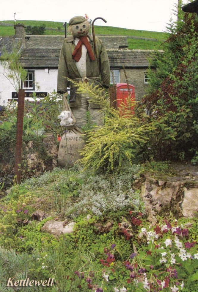 Yorkshire Kettlewell Scarecrow Festival Postcard