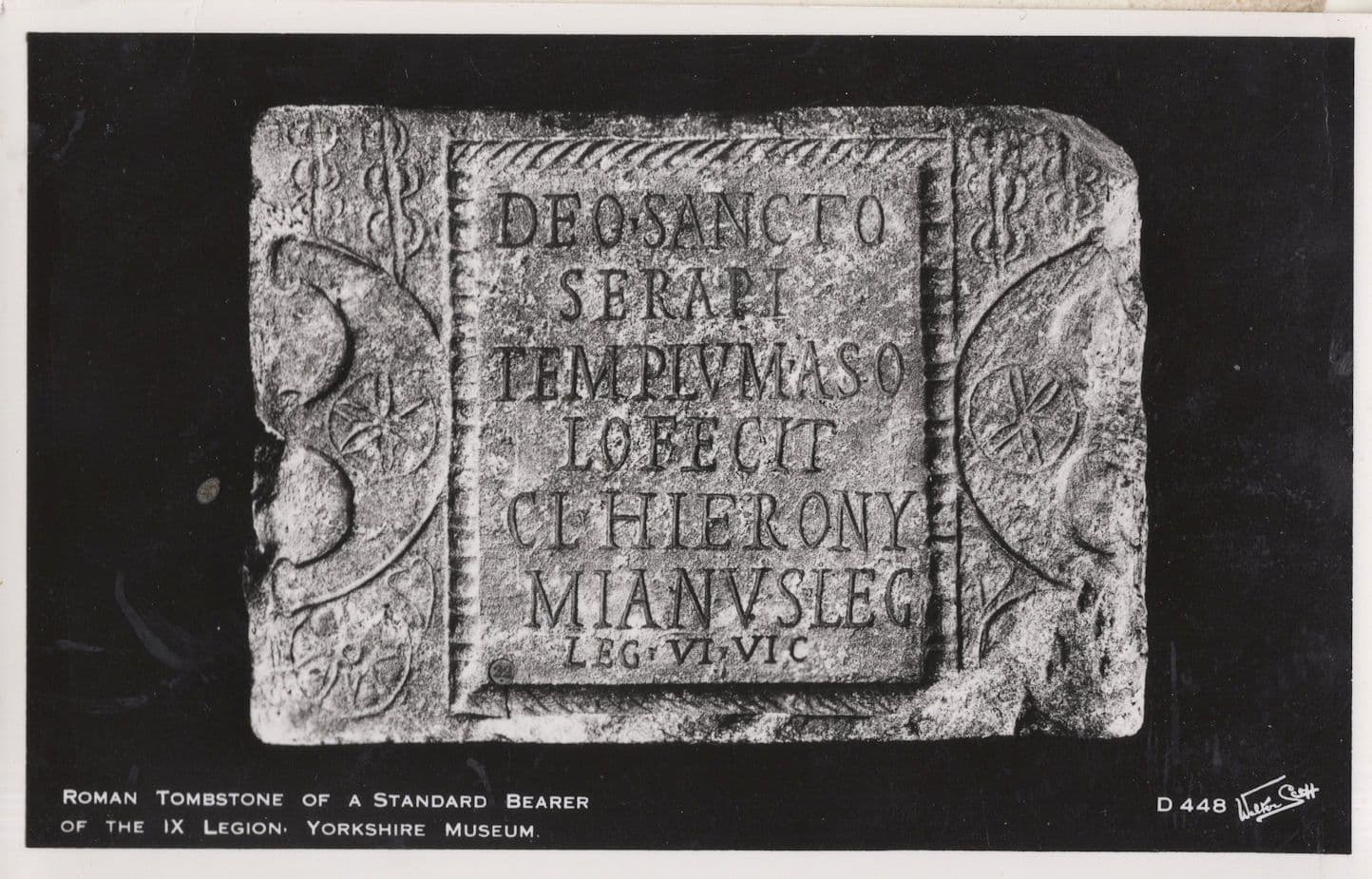 Yorkshire Roman Tombstone Of A Standard Bearer RPC Postcard