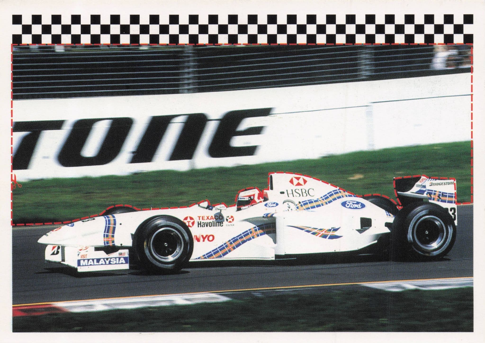 You Live By The Texaco F1 Formula 1 Grand Prix Team Postcard