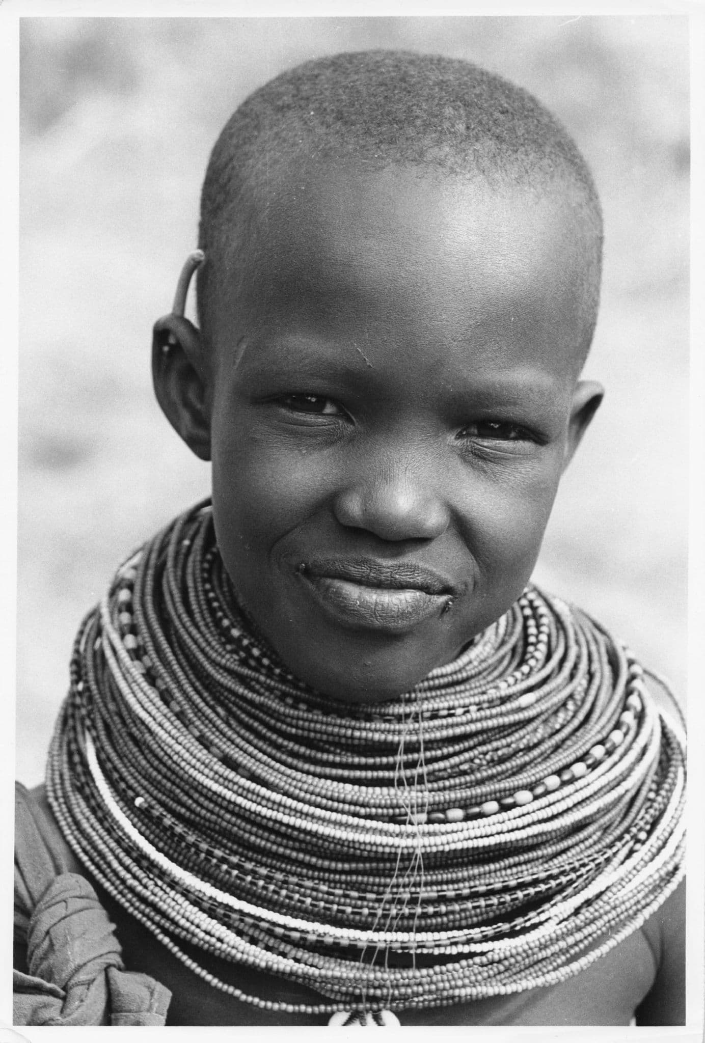Young Kenyan Boy Giant Jewellery Ear Piercings Vintage Africa Photo