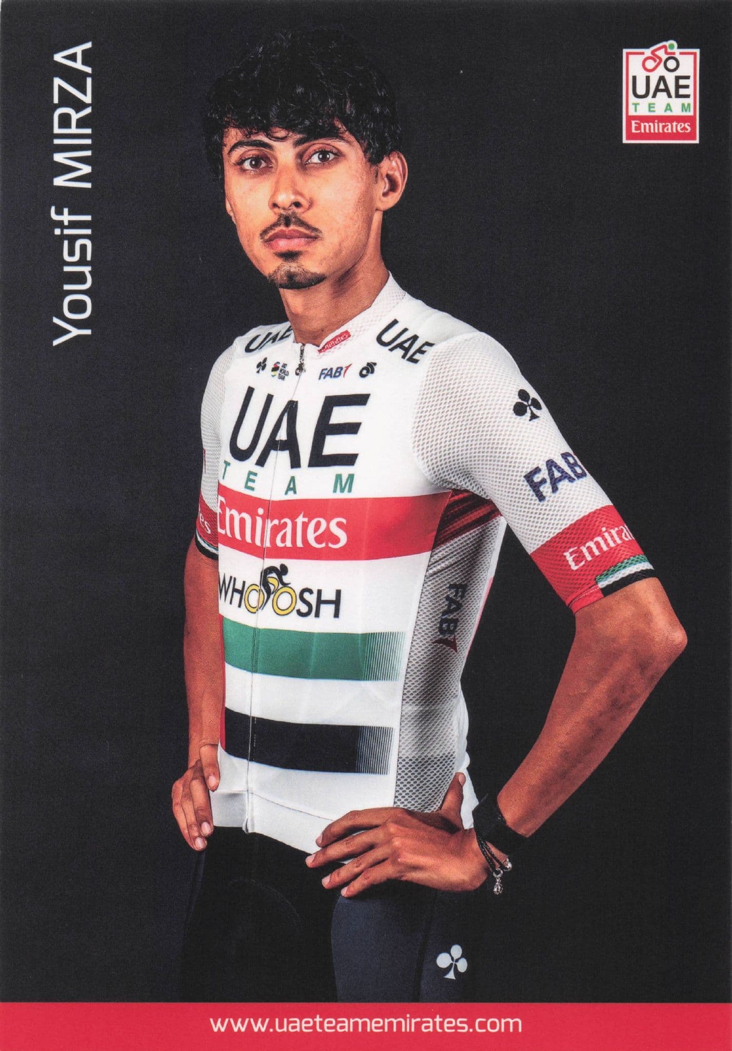 Yousif Mirza Champion Cyclist Sports UEA EmiratesT eam Postcard