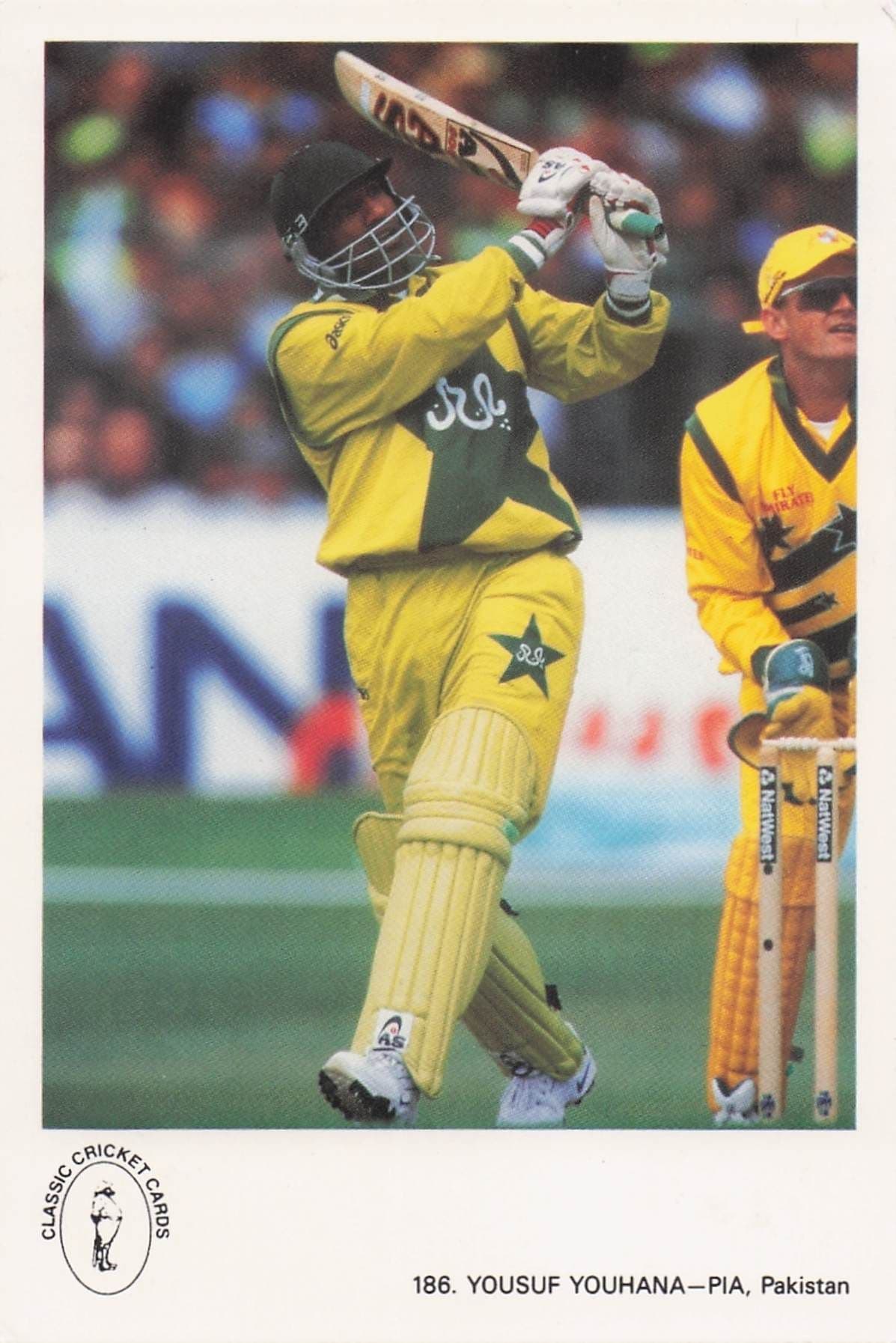 Yousuf Youhana Pakistan TCCB Classic Cricket Photo Postcard
