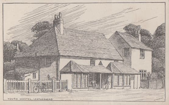 Youth Hostel Leatherhead Surrey Vintage Artist Postcard