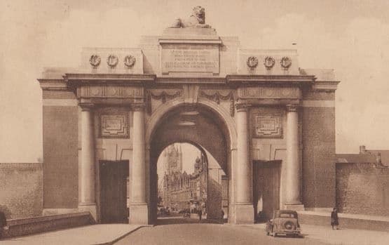 Ypres Menin British Empire Grave Dead Military Remembrance Sign Antique Postcard