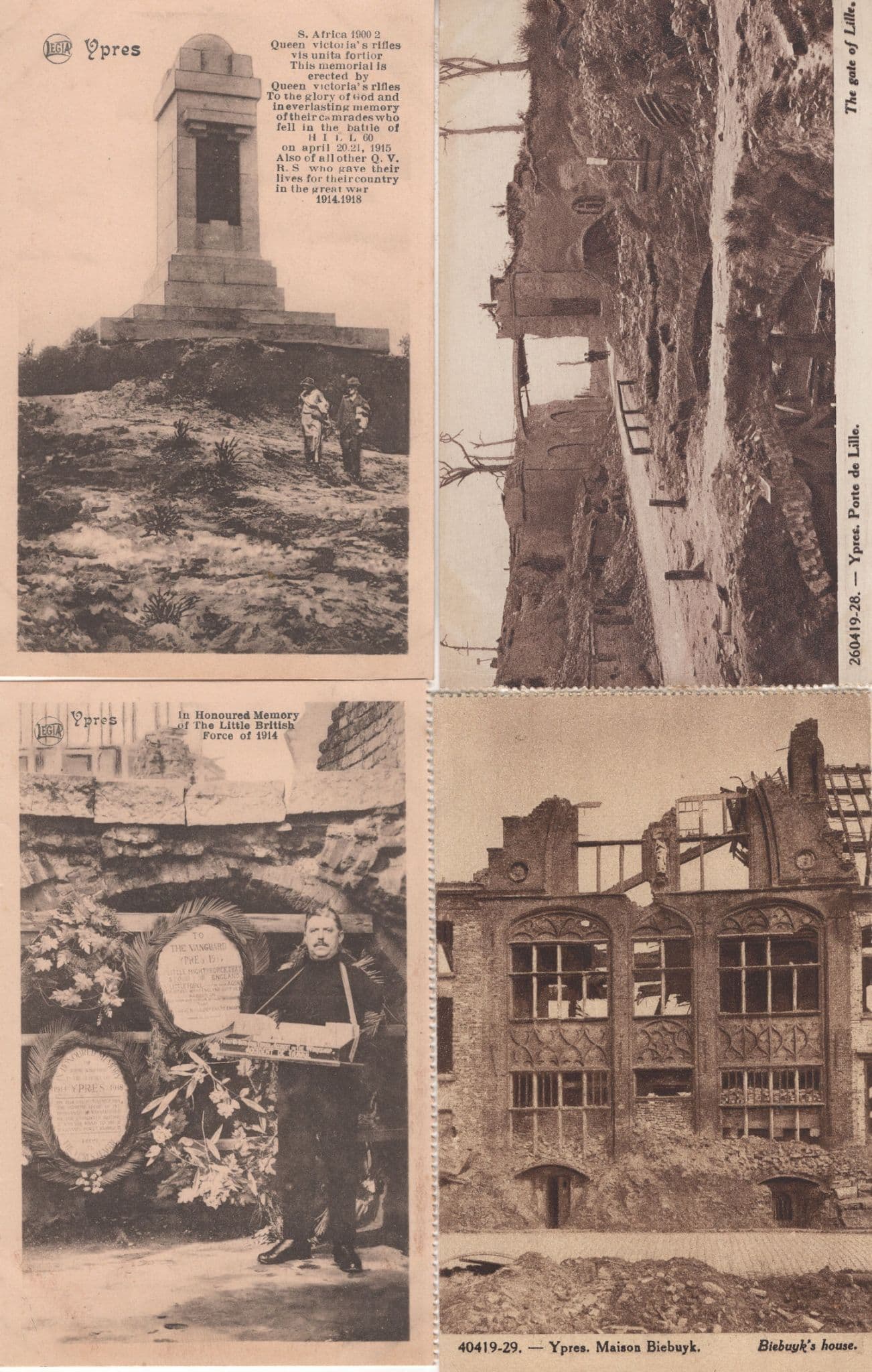 Ypres Military WW1 British Force Of The Sick Memory 3x Postcard s