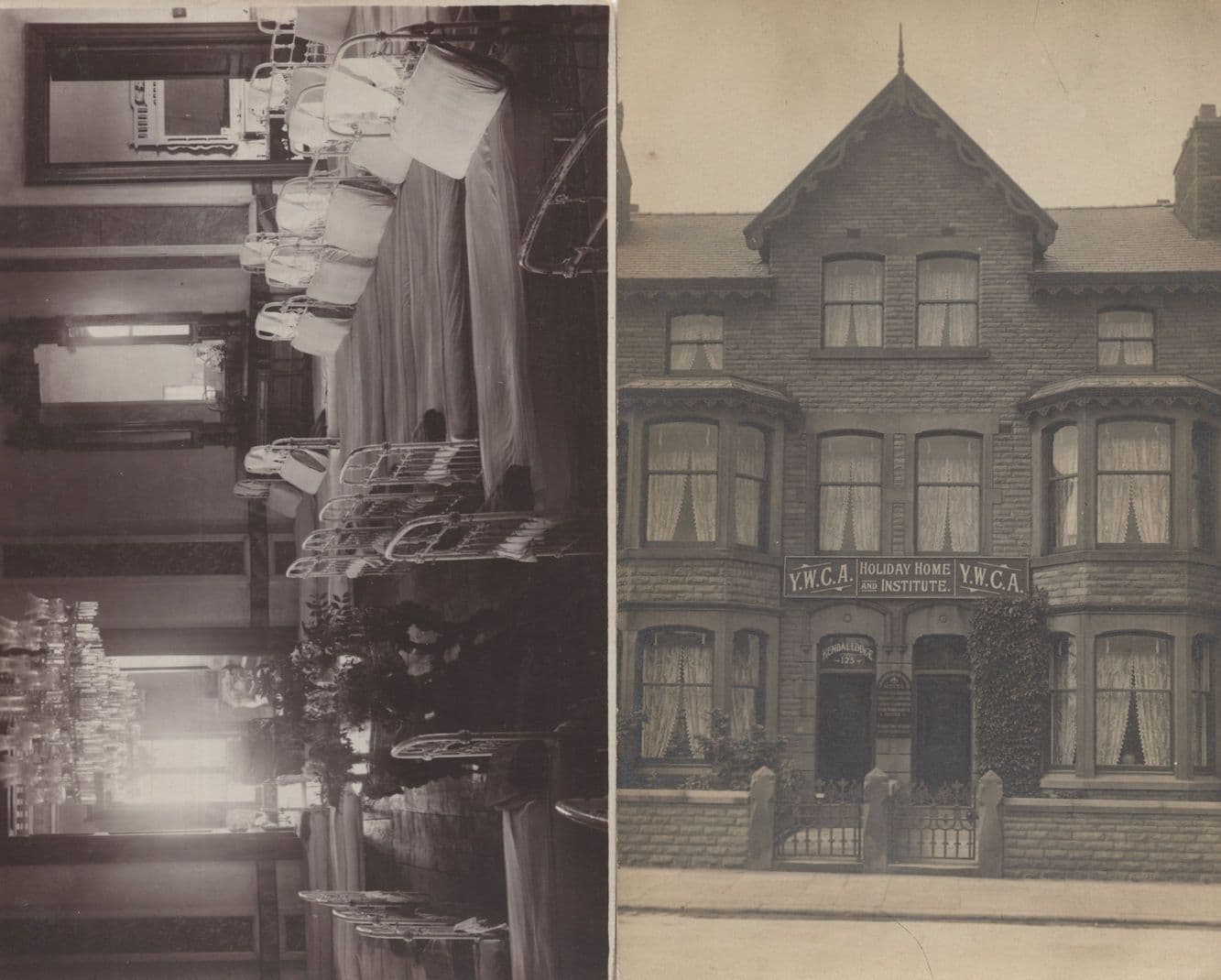 YWCA Christian Hostel Palace School Dormitory 2x Social History Postcard s