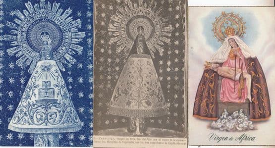 Zaragoza Nuestra Senora Del Pilar 3x Spanish Religious Antique Postcard s