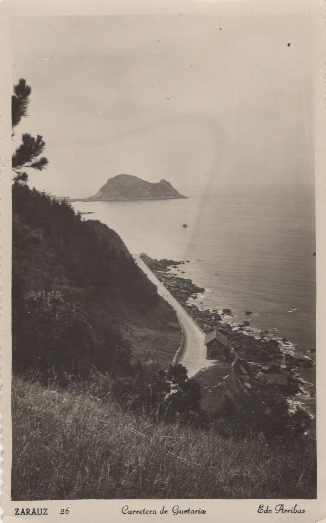 Zarauz Carretera de la Costa y Raton de Guetaria Spain Old Postcard