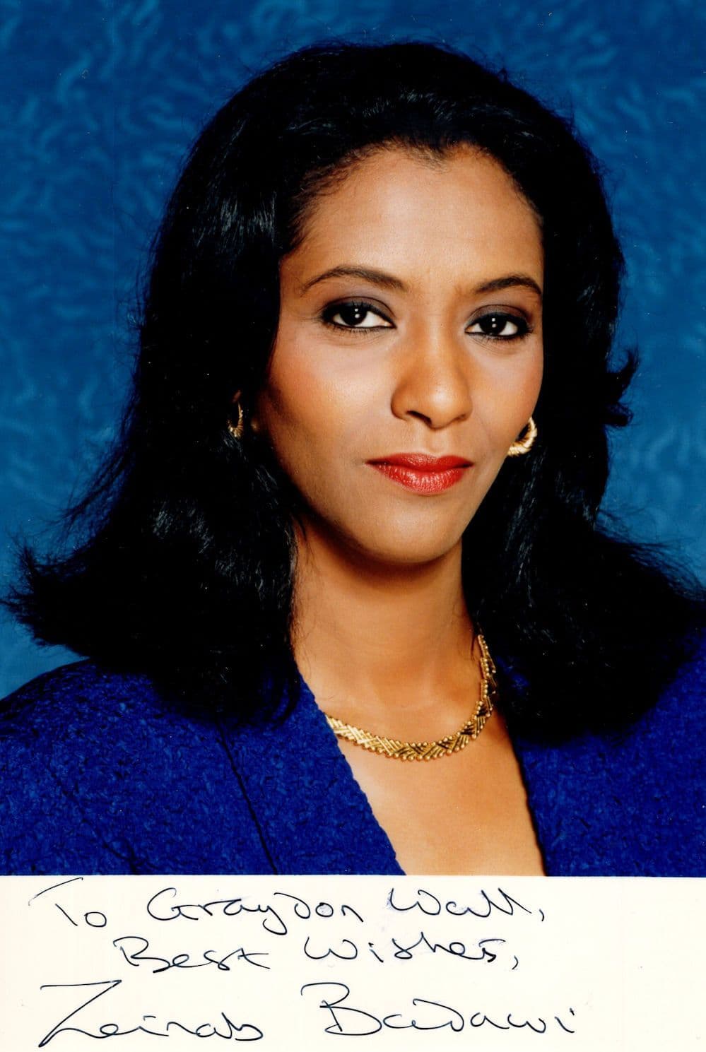 Zeinab Badawi ITV Sudanese Newsreader Hand Signed Photo
