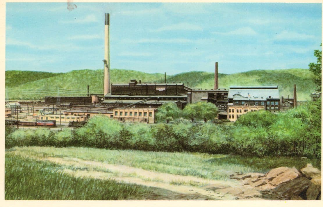 Zinc Smelting Division of St Joseph Lead Co The Pittsburgh & Lake Erie Railroad USA Postcard