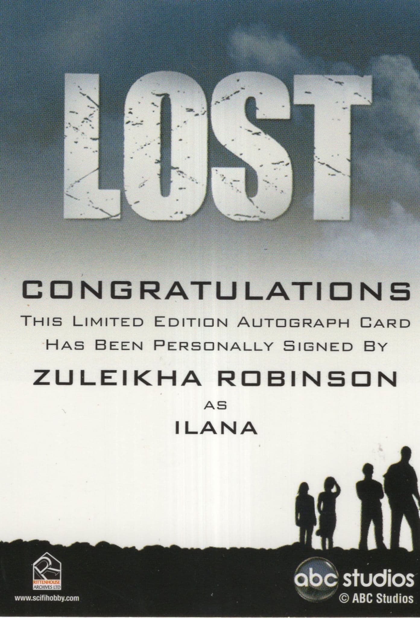 Zuleikha Robinson Lost TV Show Official Hand Signed Autograph Card