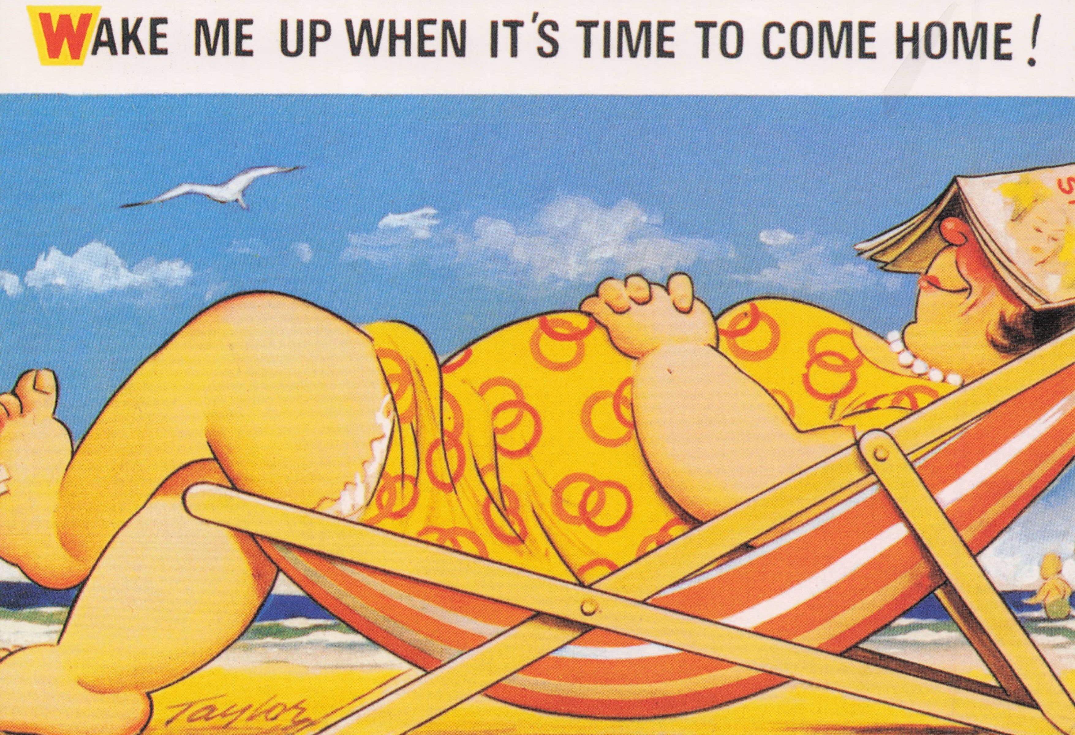 Overweight Comic Postcards