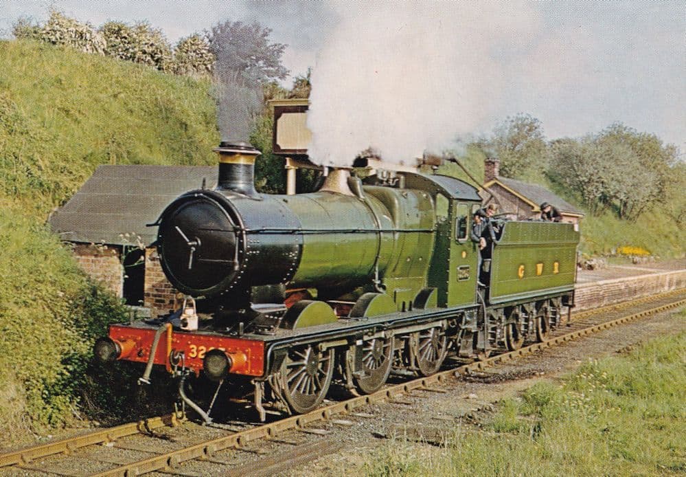 0-6-0 3205 Train Severn Valley Railway Takes Water Eardington Postcard