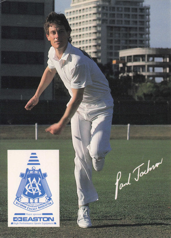Paul Jackson Vintage Australia RARE 1992 VCA Easton Cricket Trade Postcard