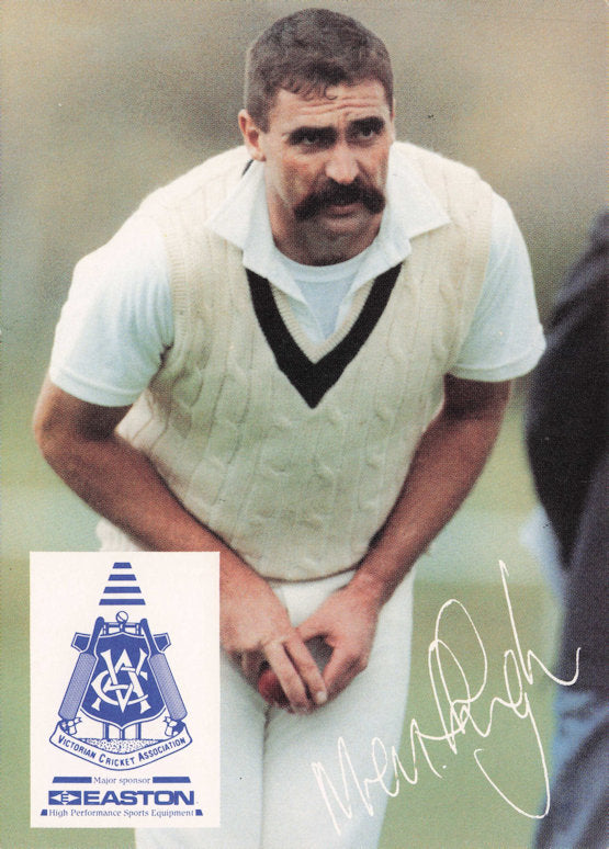Merv Hughes Vintage Australia RARE 1992 VCA Easton Cricket Trade Postcard