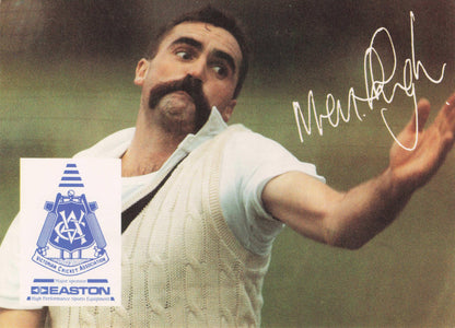 Merv Hughes Vintage Australian RARE 1992 VCA Easton Cricket Trade Postcard