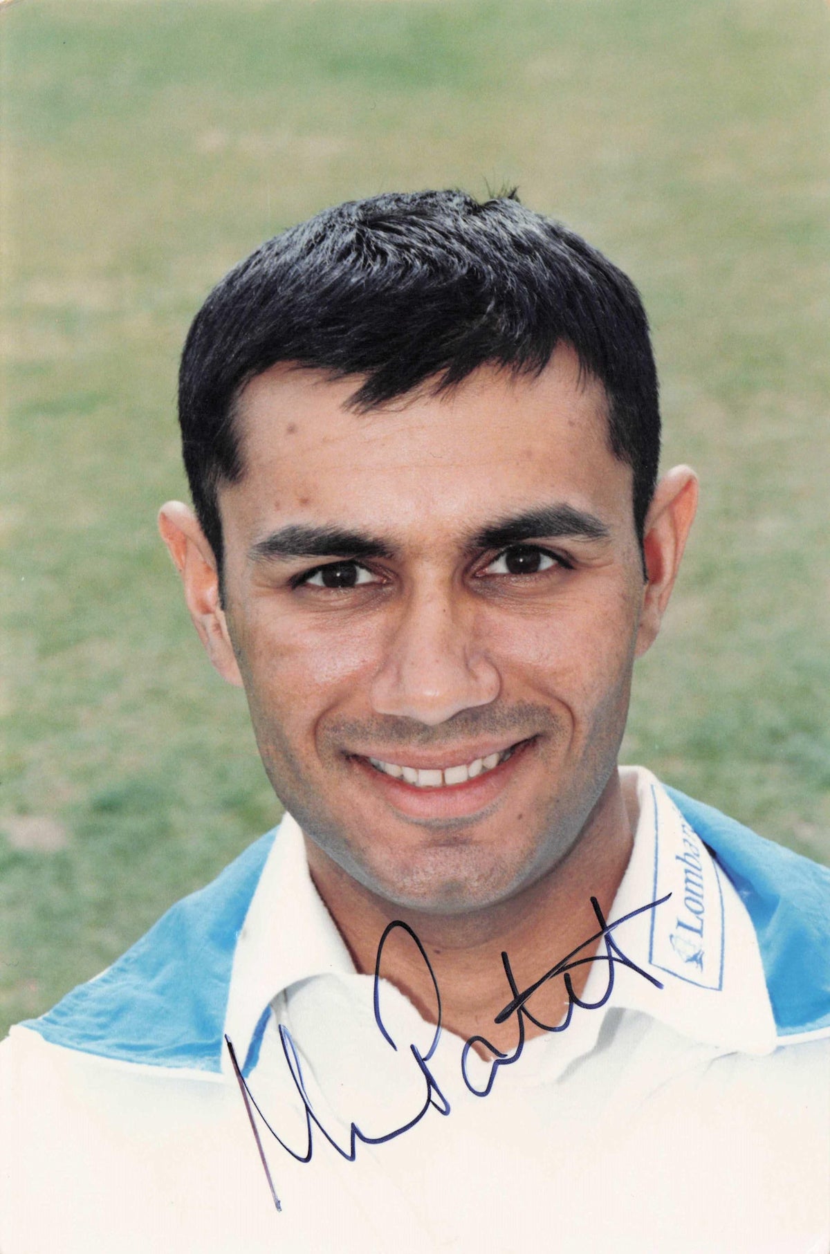 Min Patel Bexley Cricket Club England International Hand Signed Photo