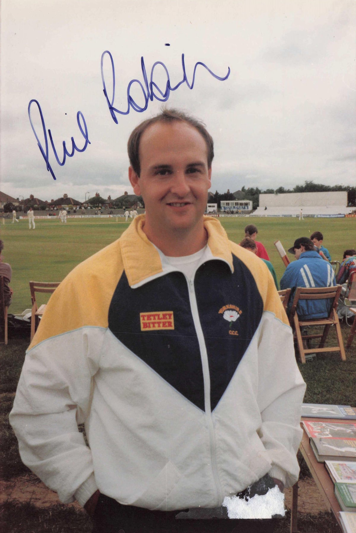 Philip Robinson Yorkshire Cricket Club England International Hand Signed Photo