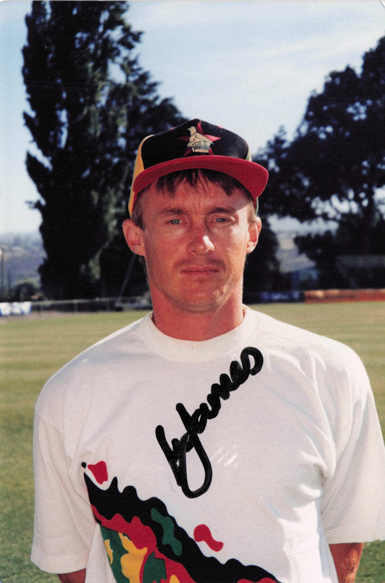 Steve James Glamorgan Welsh Wales Cricket Hand Signed Photo