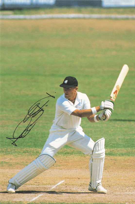 Alec Stewart Surrey Cricket Club Hand Signed Autograph Postcard Photo