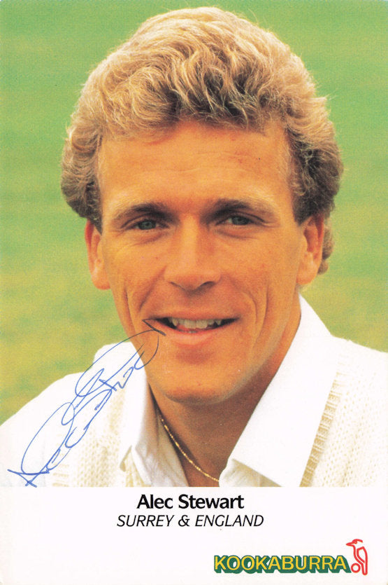 Alec Stewart Surrey England Kookaburra Cricket Hand Signed Autograph Photo