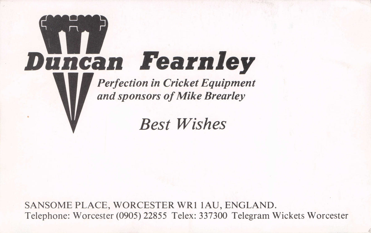 Duncan Fearnley England & Worcestershire Cricket Hand Signed Autograph Photo