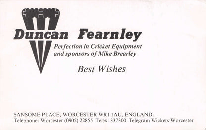 Duncan Fearnley England & Worcestershire Cricket Hand Signed Autograph Photo