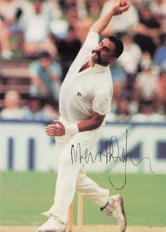 Merv Hughes Australia 1993 RARE Victorian Cricket Assocation Trade Postcard