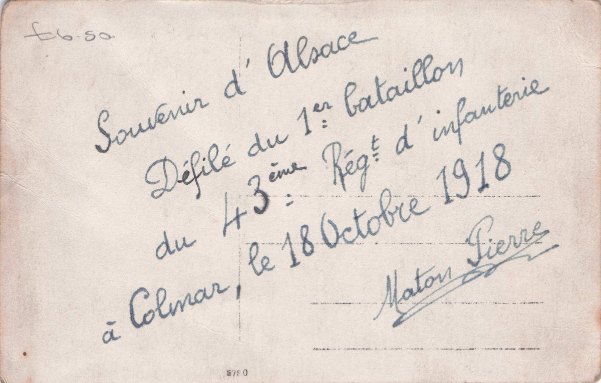 Alsace France 1918 WW1 Procession Military War From Prison Guard Please Read