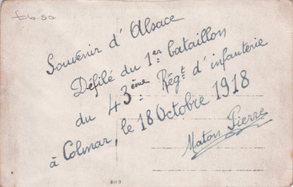 Alsace France 1918 WW1 Procession Military War From Prison Guard Please Read