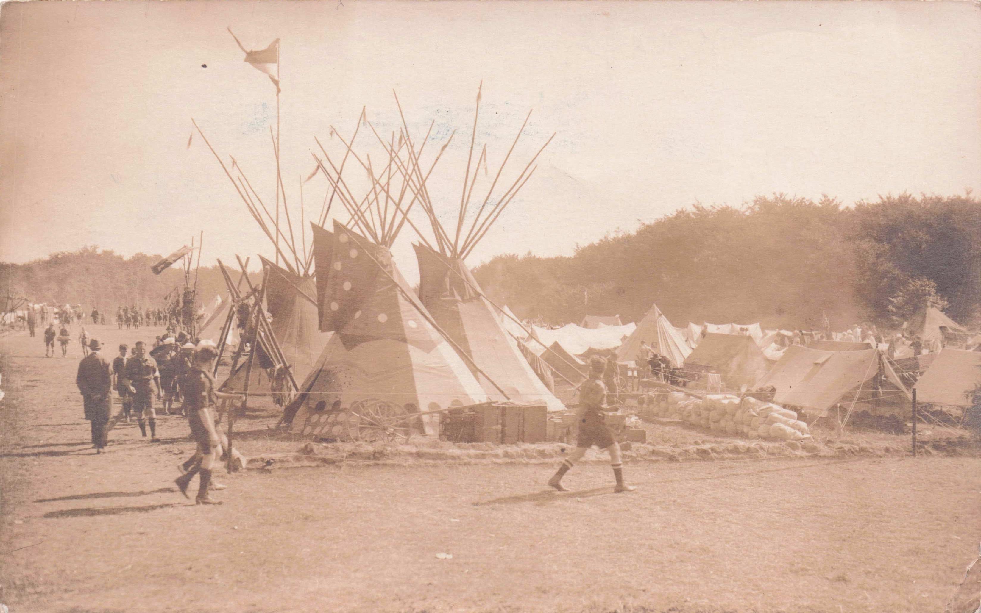 2nd World Boy Scouts Jambouree Ermelunden Denmark Real Photo Antique Postcard