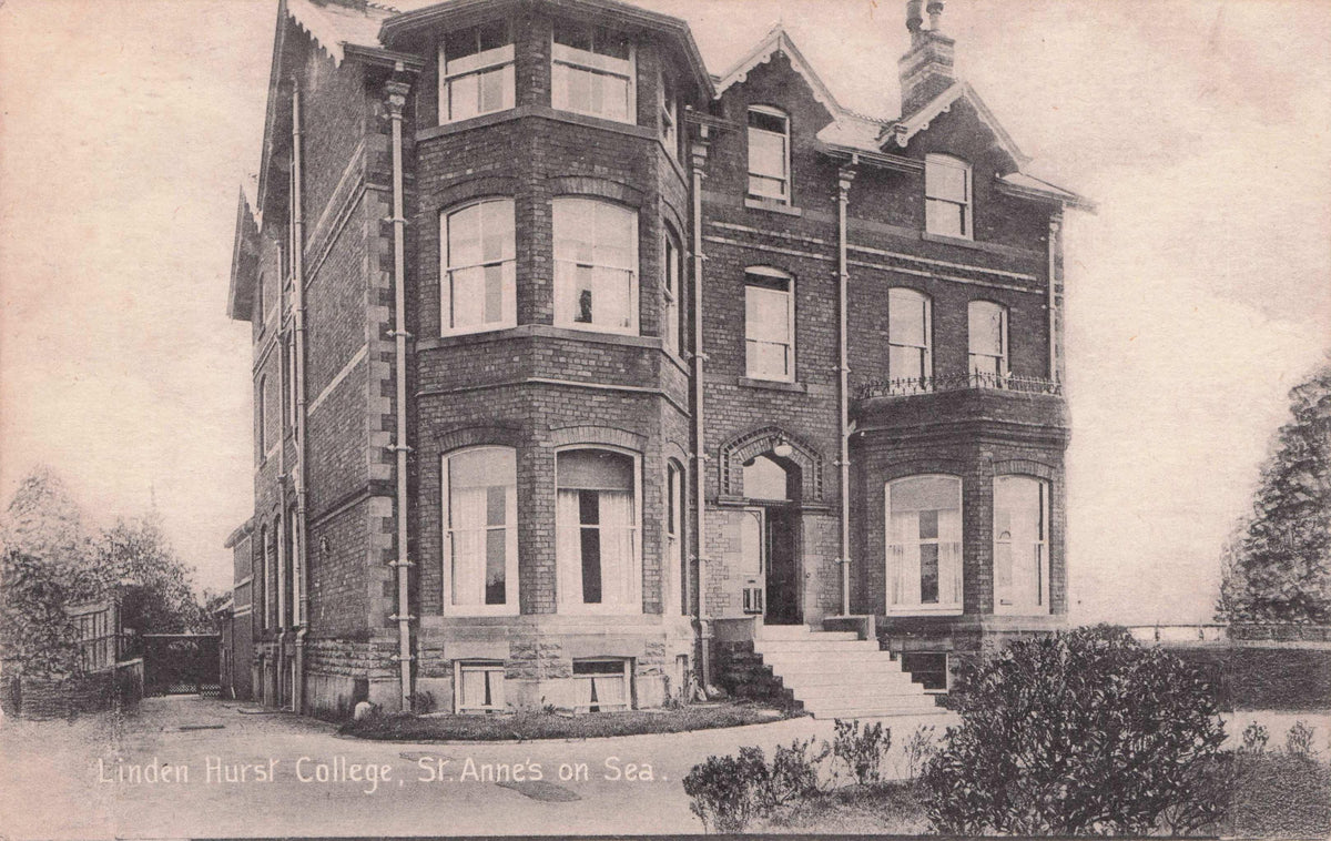 Linden Hurst College St Annes On Sea Lancashire Antique Postcard