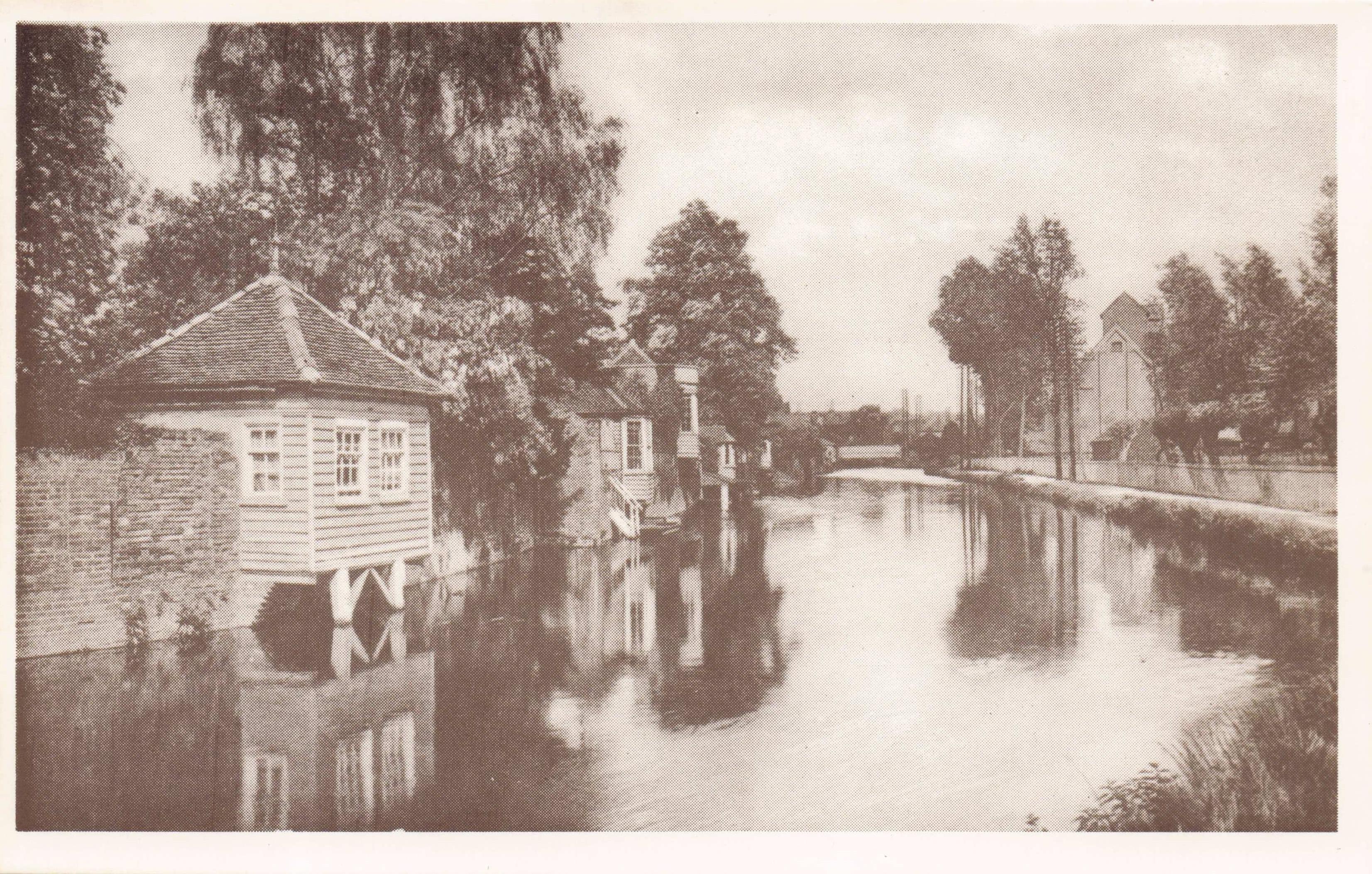 Old River Lea at Ware & Gazebos Shopkeepers Hertfordshire Real Photo Postcard