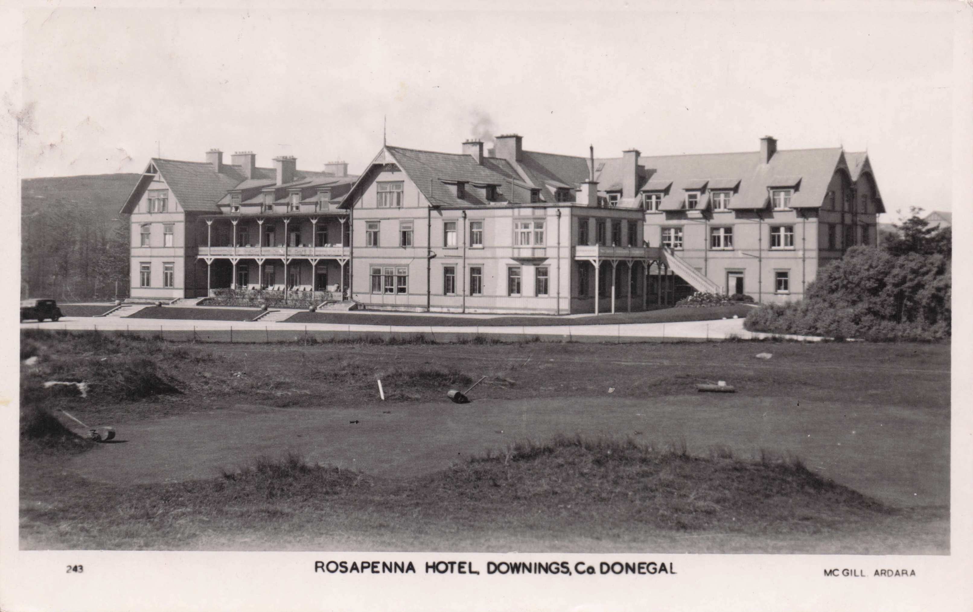 Rosepenna Hotel County Donegal Ireland Old Real Photo Irish Postcard