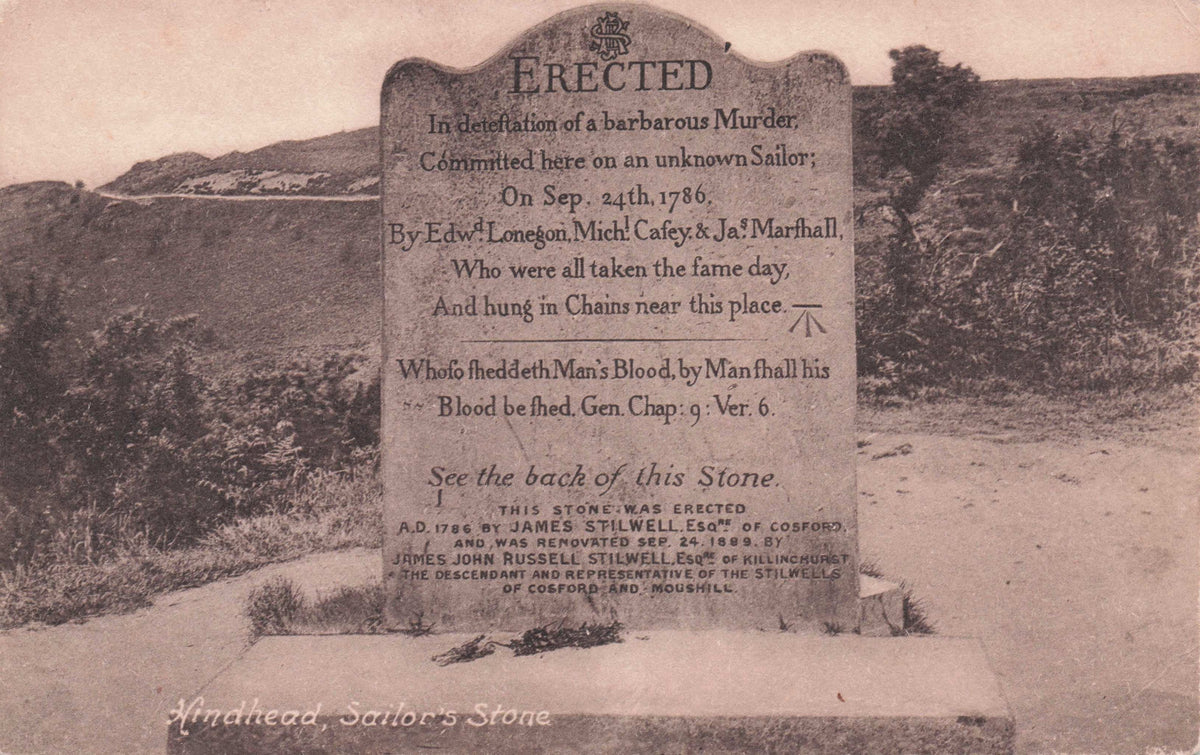 Murderer Gravestone Hindhead Surrey Hanging Execution Antique Postcard