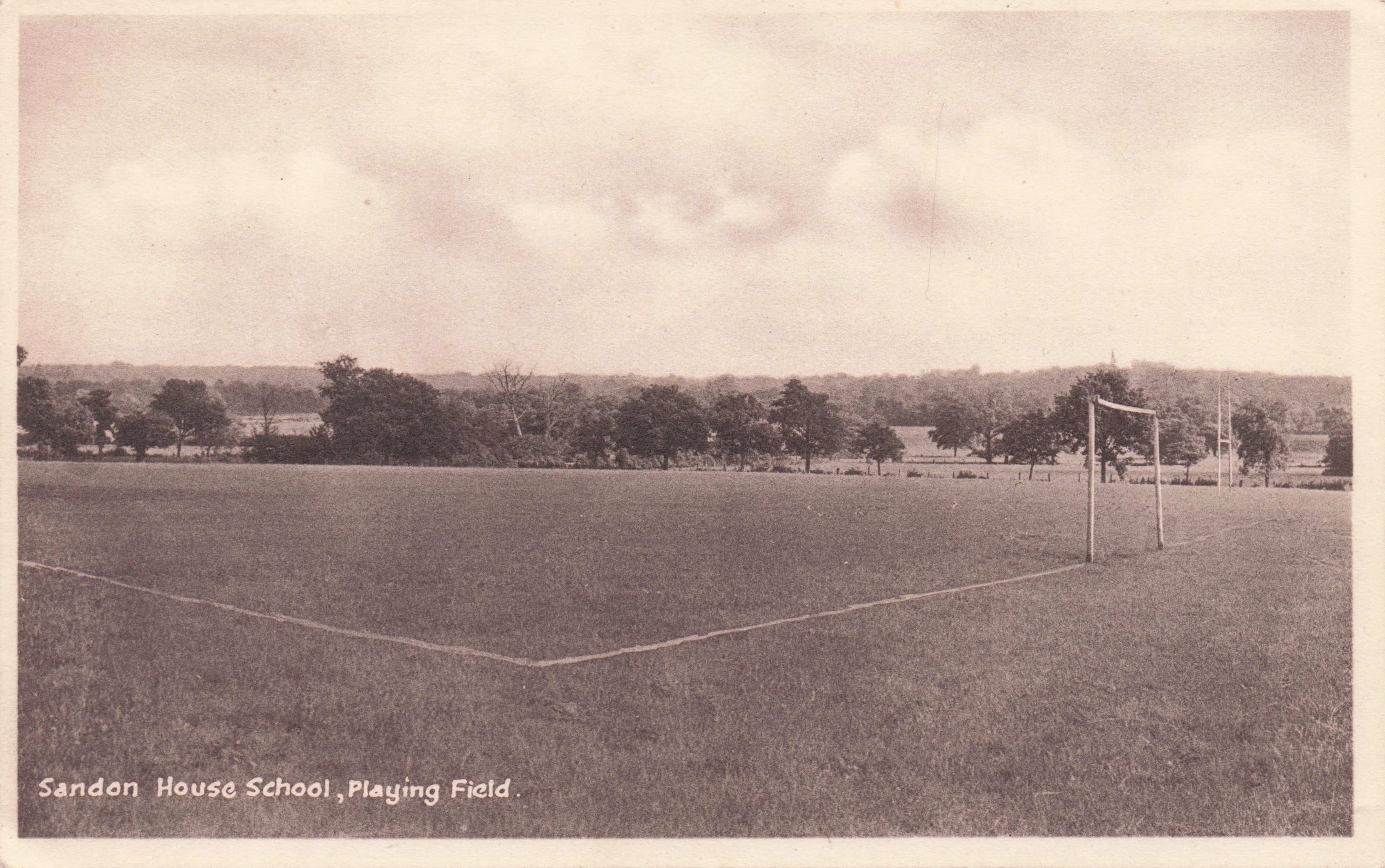Sandon House School Nr Chelmsford Essex Football Pitch Playing Field Old Postcard