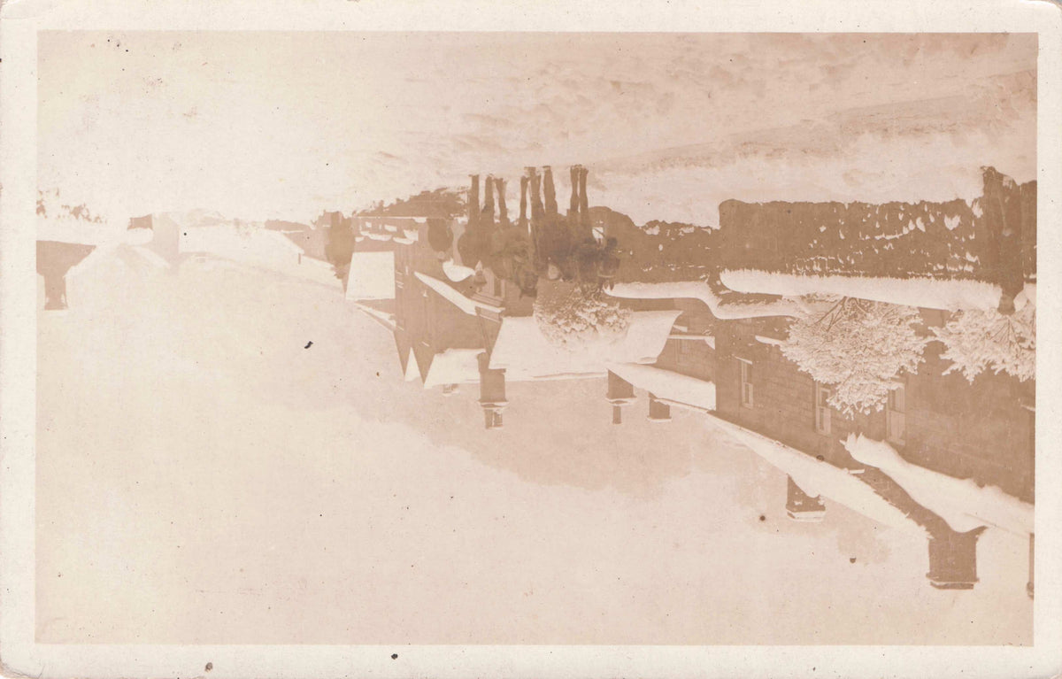 Leashaw Road Holloway Matlock Derbyshire Antique Snow Horse Postcard