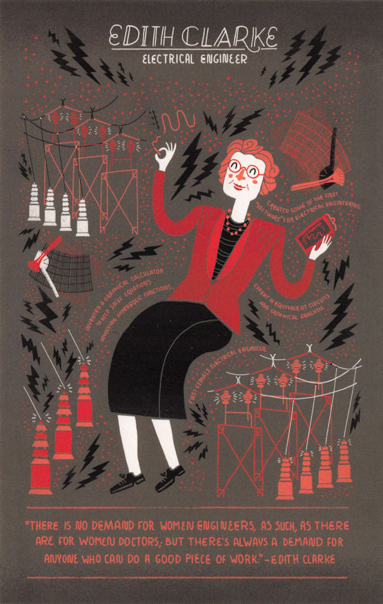 Edith Clarke First Woman Electrical Engineer Scientist Postcard