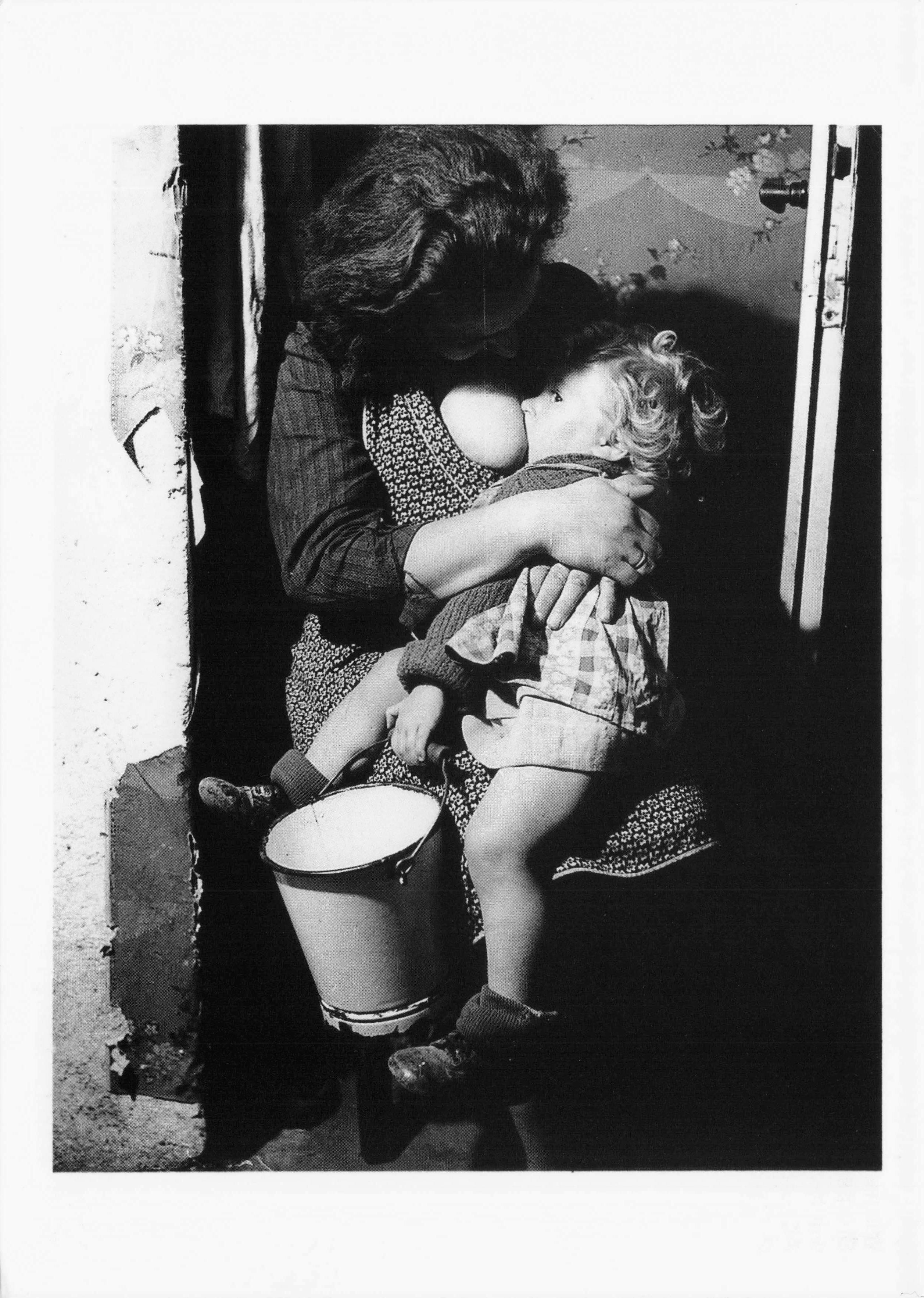 Post WW2 Mother Breast Feeding After War Art Photo Postcard